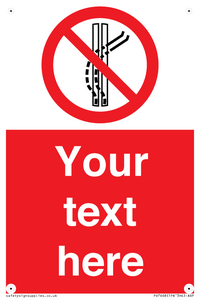 Custom prohibition Do not leave the tow track